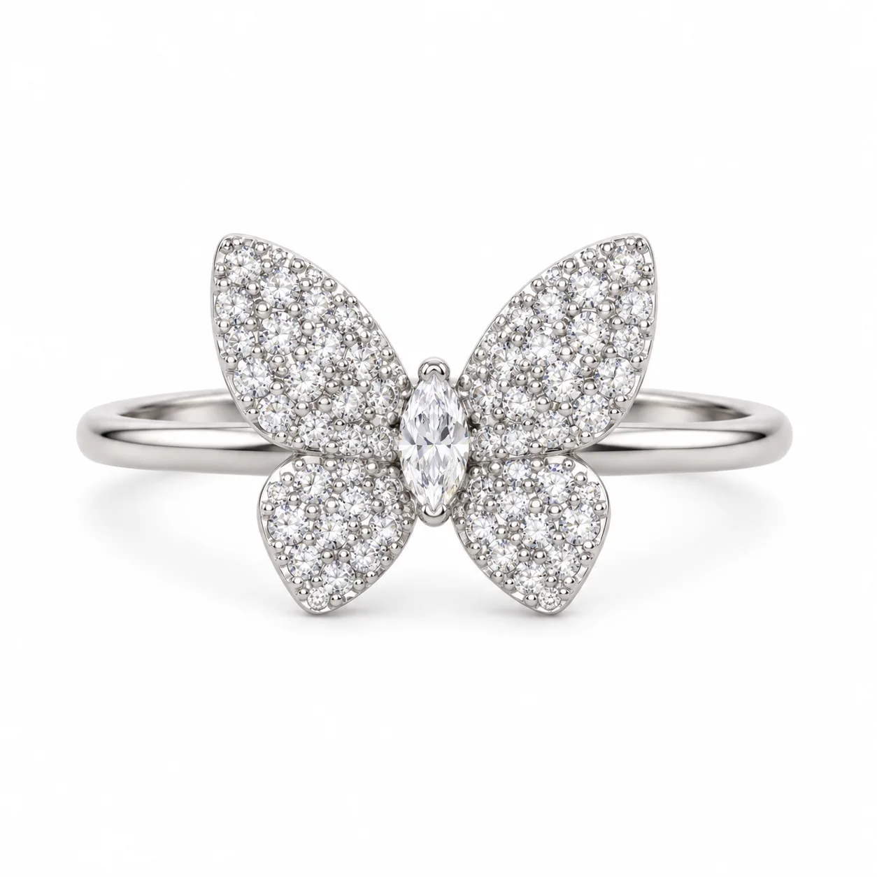 Papillon Pavé Butterfly Ring