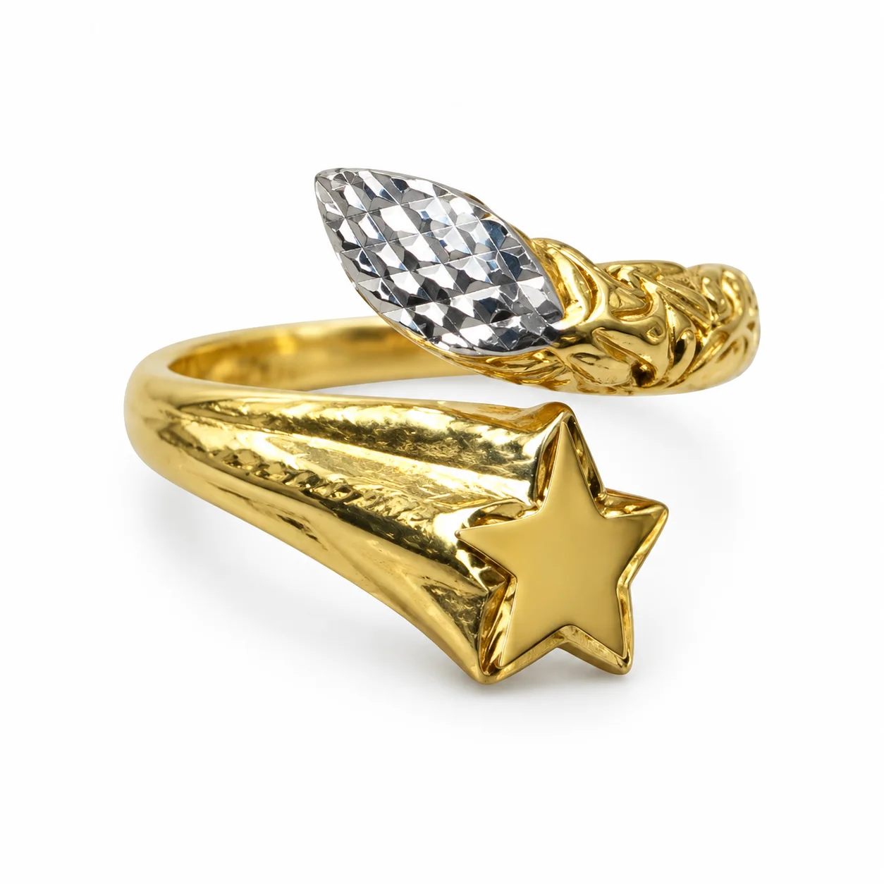 Celeste Star and Leaf Ring