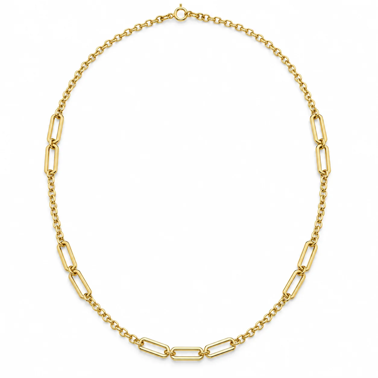 Riva Paperclip Accent Necklace