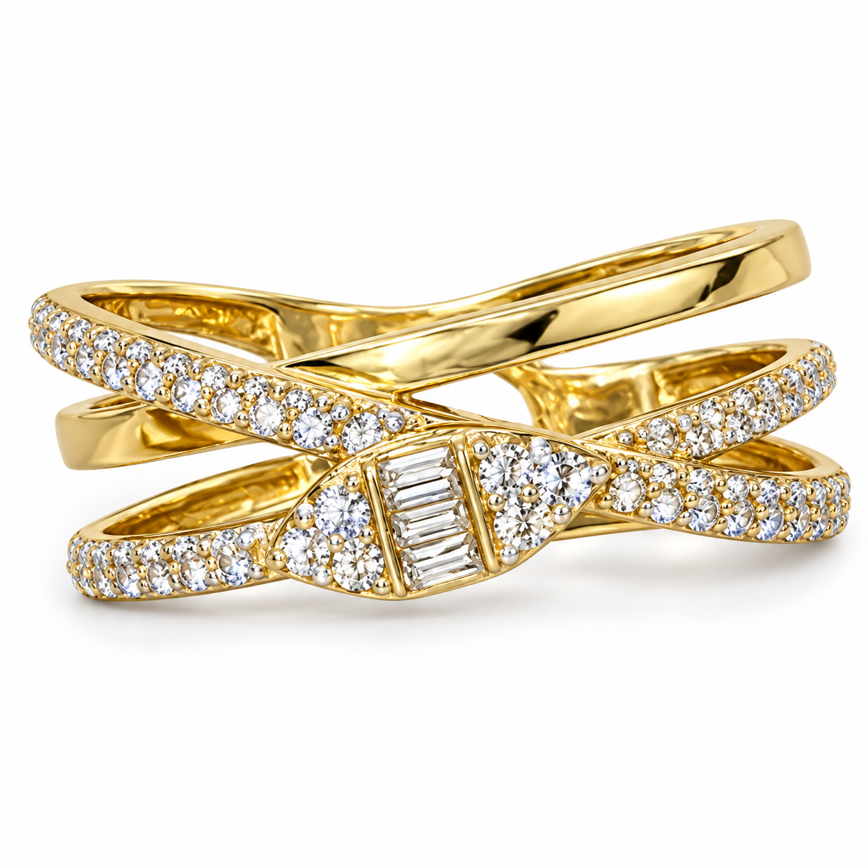 Interlace Baguette Ring