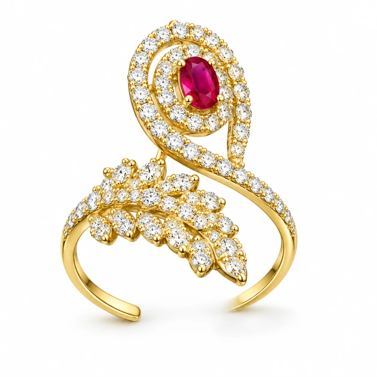 Rouge Spiral Ring