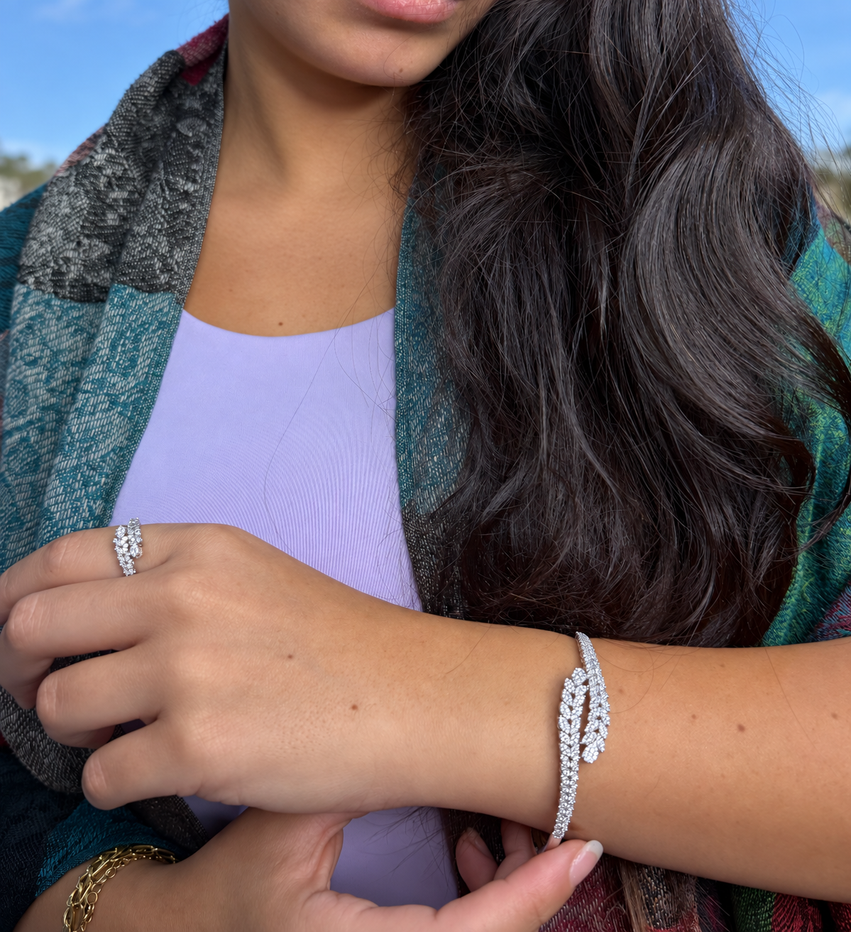 Entwined Leaf Bangle