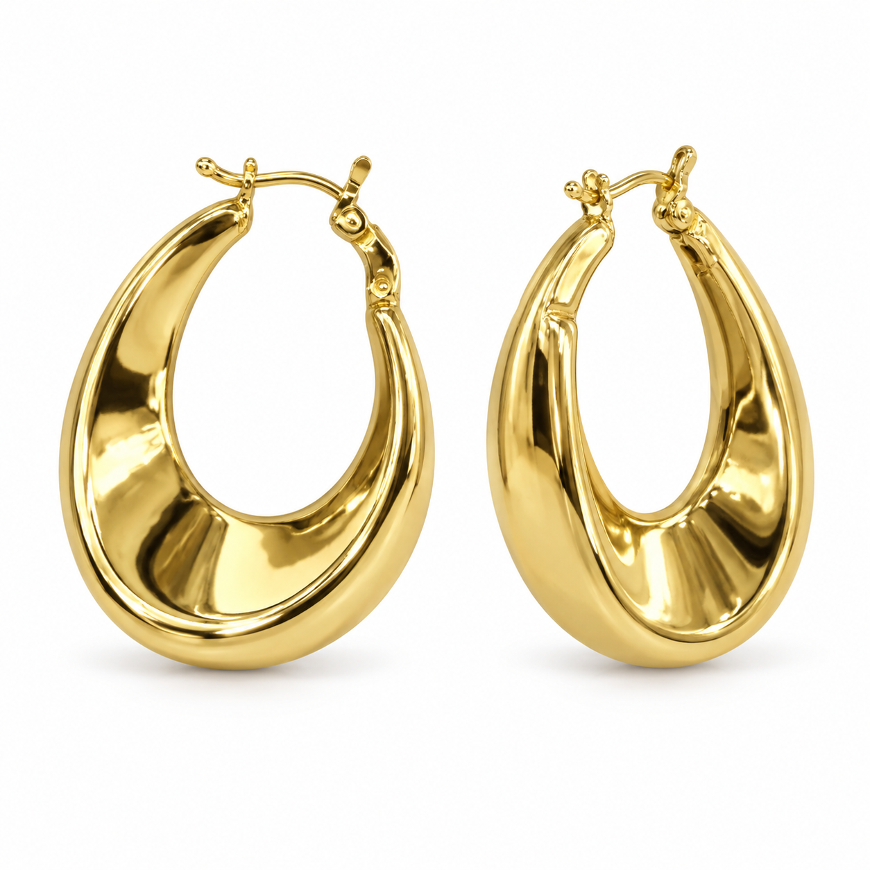 Oval Hoop Earrings