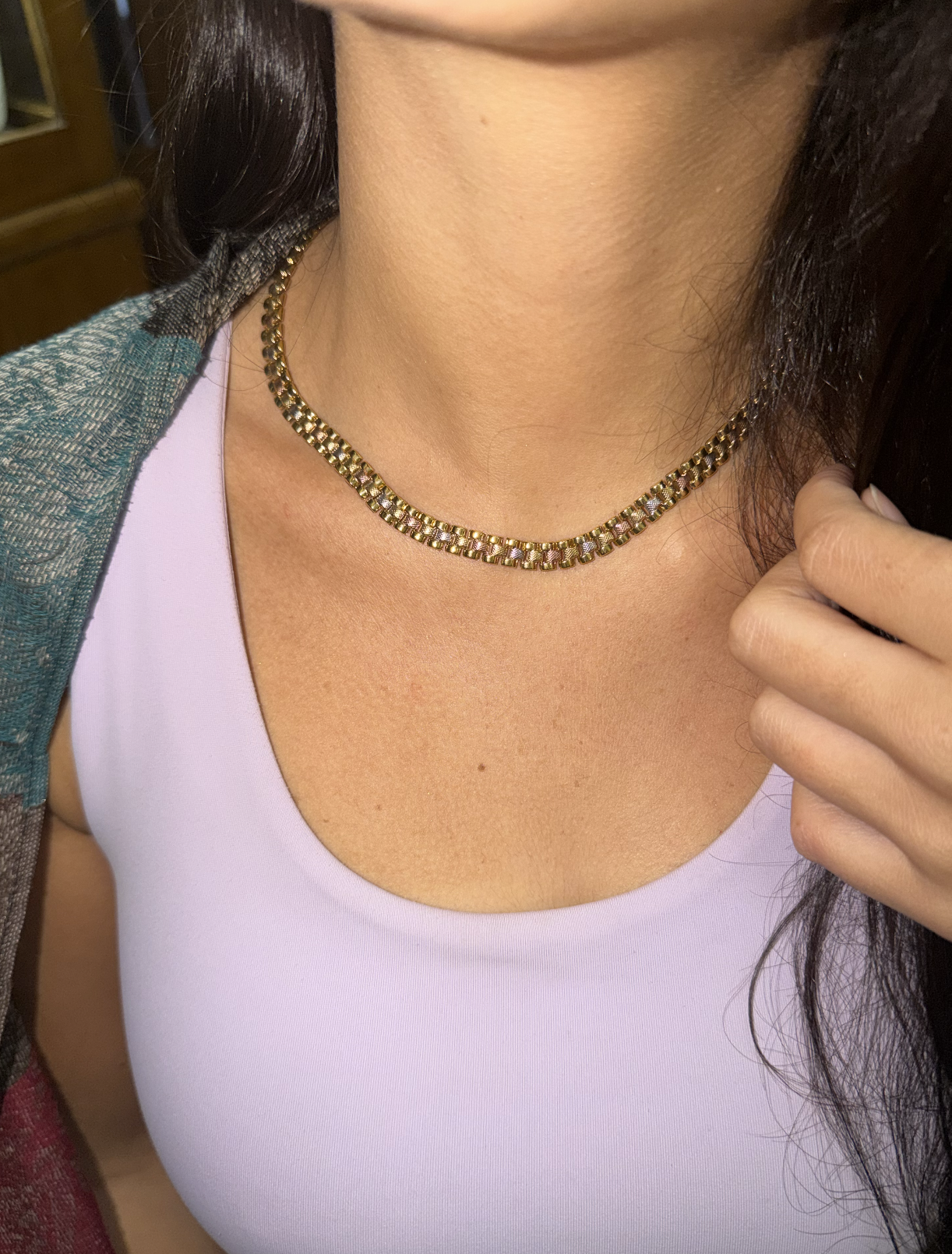 Tri Tone Rolex Necklace