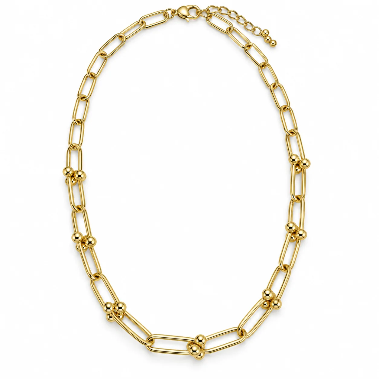 Nodus Beaded Paperclip Necklace